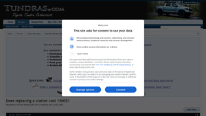 Tundras - Starter Replacement