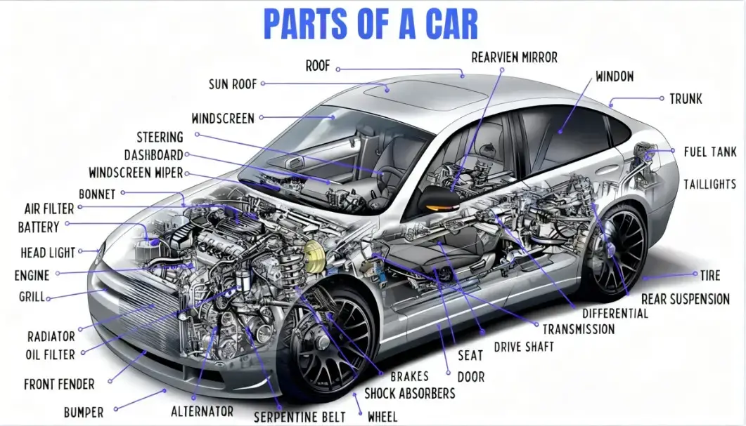 An application scenario or product detail of various parts of a car - Image 7