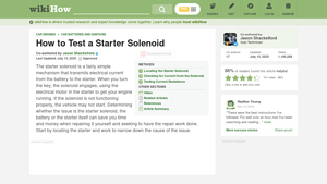 WikiHow - Starter Solenoid