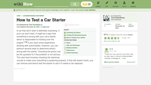 WikiHow - How to Test a Car Starter
