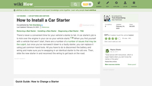 Car Starter Installation - Step-by-Step Guide
